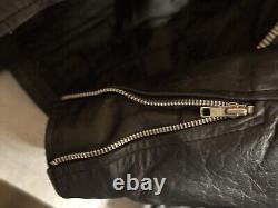 Vintage Diamond Leather Collection Studded Jacket Zip Up Biker Size 44 Unisex
