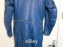 Vintage Distressed 70's Aviakit Lewis Leathers Motorcycle Racing Suit Size 40