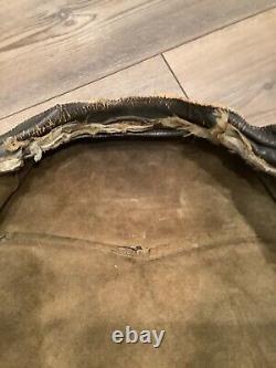 Vintage Distressed Schott Leather Motorcycle Jacket For Display Only