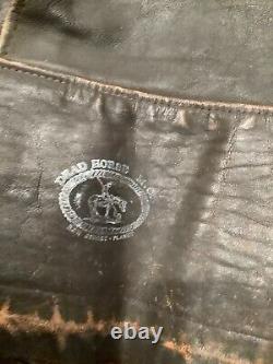 Vintage Distressed Schott Leather Motorcycle Jacket For Display Only