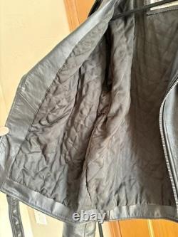 Vintage EXCELLED Black Leather Motorcycle Jacket Biker Punk Rocker- Men's 44