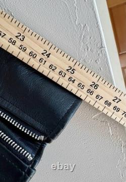 Vintage EXCELLED Black Leather Motorcycle Jacket Biker Punk Rocker- Men's 44