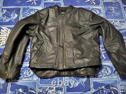 Vintage Easyriders Bikers Black Leather Jacket Size Xxl