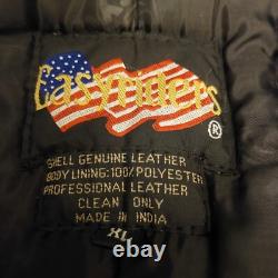 Vintage Easyriders Heavy Weight Mens Black Leather Motorcycle Jacket XL