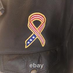 Vintage Easyriders Heavy Weight Mens Black Leather Motorcycle Jacket XL