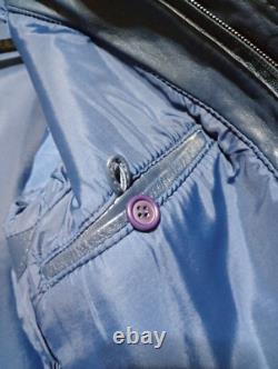 Vintage Echtes Leder Jacket Mens 50 IXS Leather Padded Racing Motorcross Lined