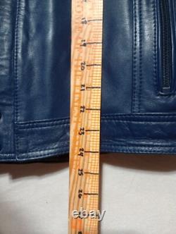 Vintage Echtes Leder Jacket Mens 50 IXS Leather Padded Racing Motorcross Lined