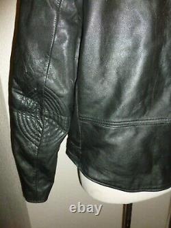 Vintage Echtes Leder Rare 80s Josef Wormland Motorcycle Punk Jacket Coat 38 USA