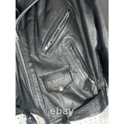 Vintage Echtes Leder leather motorcycle jacket