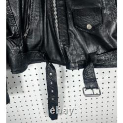 Vintage Echtes Leder leather motorcycle jacket