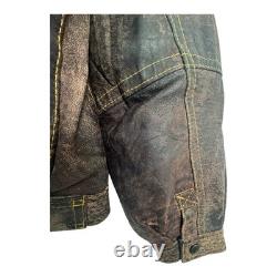 Vintage Echtes Leder x Diesel 90s Leather Jacket Men's XL Moto Distressed Rust