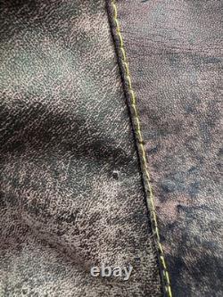 Vintage Echtes Leder x Diesel 90s Leather Jacket Men's XL Moto Distressed Rust