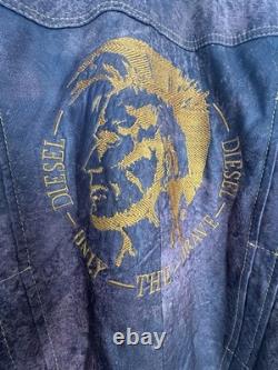 Vintage Echtes Leder x Diesel 90s Leather Jacket Men's XL Moto Distressed Rust