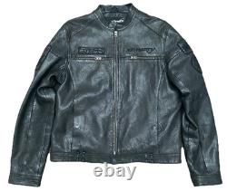 Vintage Ed Hardy Men's Leather Jacket