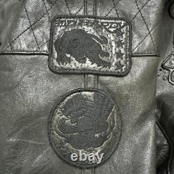 Vintage Ed Hardy Men's Leather Jacket
