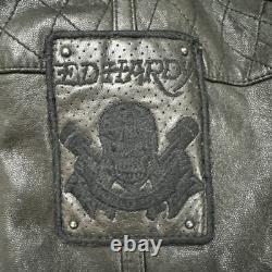 Vintage Ed Hardy Men's Leather Jacket