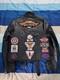 Vintage Excelled Black Leather Biker Jacket Size 46 + Vest With Patches Size 44