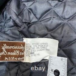 Vintage Excelled Jacket Men 44 Black Motorcycle Leather USA Rocker 70s Biker