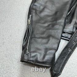 Vintage Excelled Jacket Men 44 Black Motorcycle Leather USA Rocker 70s Biker
