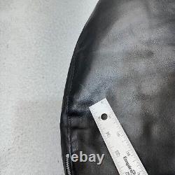Vintage Excelled Jacket Men 44 Black Motorcycle Leather USA Rocker 70s Biker