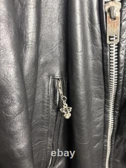 Vintage Excelled Leather Jacket Mens 40 Motorcycle Biker Harley Patch USA 80s