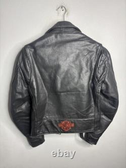 Vintage Excelled Leather Jacket Mens 40 Motorcycle Biker Harley Patch USA 80s