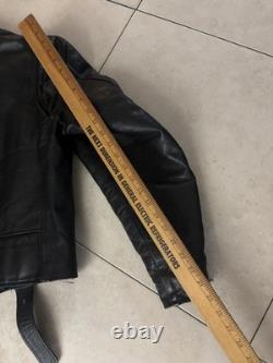 Vintage Excelled Leather Jacket Mens 40 Motorcycle Biker Harley Patch USA 80s