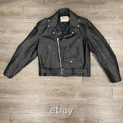 Vintage Excelled Leather Jacket Motorcycle Perfecto Style Punk Rock Size 42