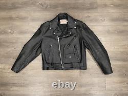 Vintage Excelled Leather Jacket Motorcycle Perfecto Style Punk Rock Size 42
