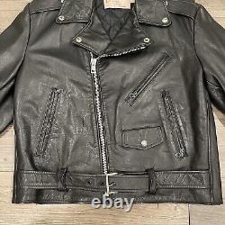 Vintage Excelled Leather Jacket Motorcycle Perfecto Style Punk Rock Size 42