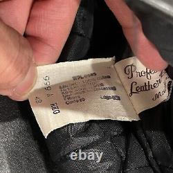 Vintage Excelled Leather Jacket Motorcycle Perfecto Style Punk Rock Size 42