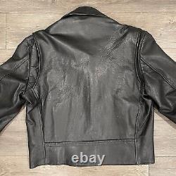 Vintage Excelled Leather Jacket Motorcycle Perfecto Style Punk Rock Size 42