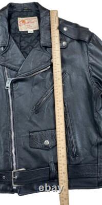 Vintage Excelled Leather Motorcycle Jacket Black Size 44R USA G2U