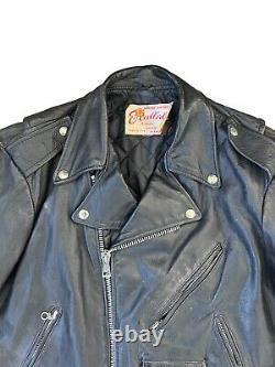 Vintage Excelled Motorcycle Leather Jacket Authentic Genuine Made In USA