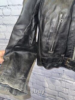 Vintage Excelled Size 40 Reg. Black Leather Brando Motorcycle Jacket