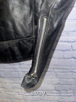 Vintage Excelled Size 40 Reg. Black Leather Brando Motorcycle Jacket