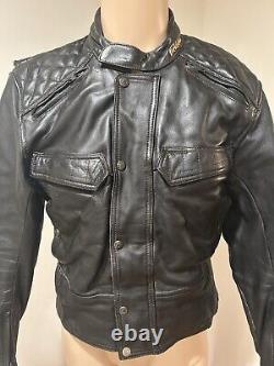Vintage FIELDSHEER Men's Black Motorcycle Leather Jacket Size USA 40