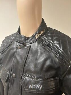 Vintage FIELDSHEER Men's Black Motorcycle Leather Jacket Size USA 40