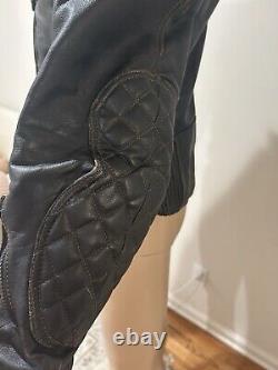 Vintage FIELDSHEER Men's Black Motorcycle Leather Jacket Size USA 40