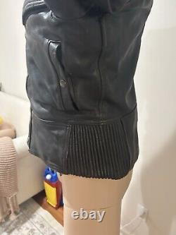 Vintage FIELDSHEER Men's Black Motorcycle Leather Jacket Size USA 40