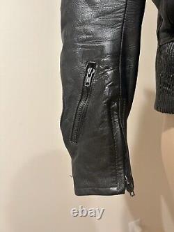 Vintage FIELDSHEER Men's Black Motorcycle Leather Jacket Size USA 40