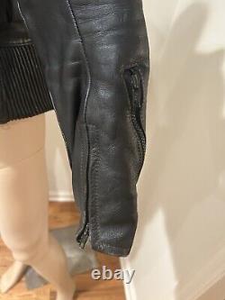 Vintage FIELDSHEER Men's Black Motorcycle Leather Jacket Size USA 40