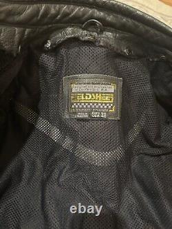 Vintage FIELDSHEER Men's Black Motorcycle Leather Jacket Size USA 40