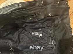 Vintage FIELDSHEER Men's Black Motorcycle Leather Jacket Size USA 40