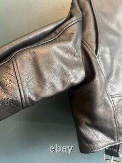 Vintage FIRST genuine leather moto biker jacket XL