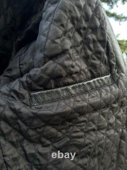 Vintage FMC Black Leather Motorcycle Jacket Mens Size 28 Great Condition