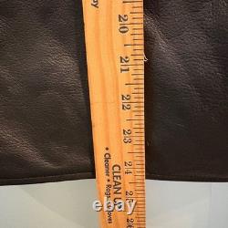 Vintage FMC Leather Motorcycle Jacket Women Medium Black Quilted Biker Coat Punk