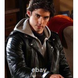 Vintage FMC Leather Motorcycle Jacket Women Medium Black Quilted Biker Coat Punk