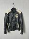 Vintage FURYGAN Leather Racing Jacket Big Logo Motorcycle Men's Size S