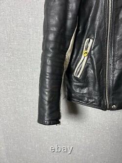Vintage FURYGAN Leather Racing Jacket Big Logo Motorcycle Men's Size S